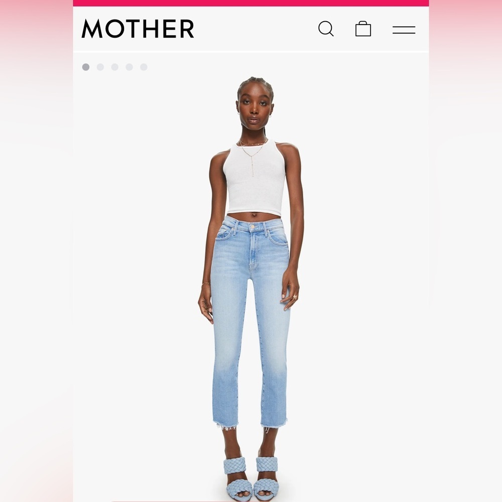 Mother The Insider Crop High Waist Step Hem Frey In Limited Edition Wash